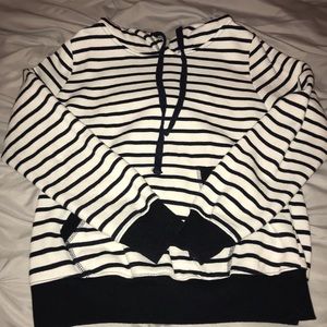 b&w striped hoodie